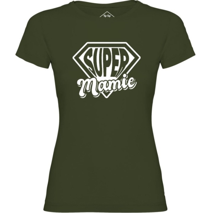Tip Top Tshirt - T-shirt Femme Super Mamie - Made in France
