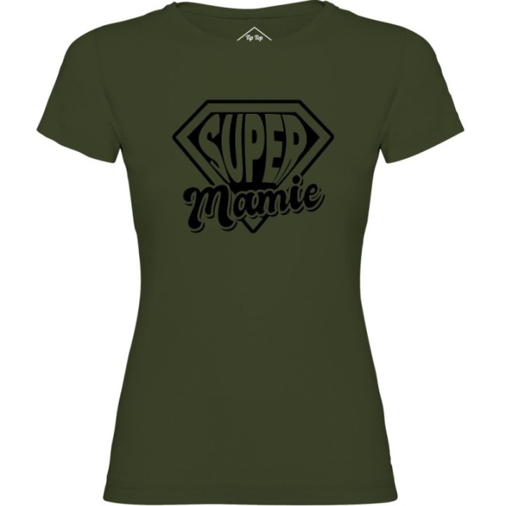 Tip Top Tshirt - T-shirt Femme Super Mamie - Made in France