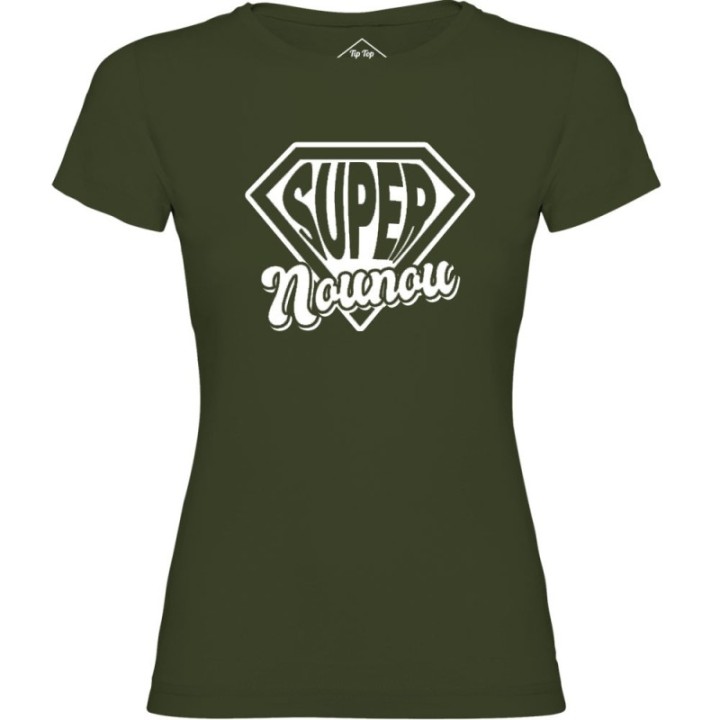 Tip Top Tshirt - T-shirt Femme Super Nounou - Made in France