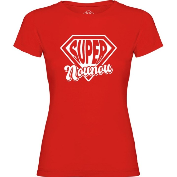Tip Top Tshirt - T-shirt Femme Super Nounou - Made in France