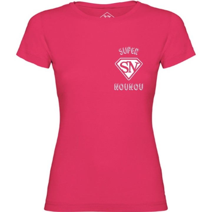 Tip Top Tshirt - T-shirt Femme Super Nounou - Made in France