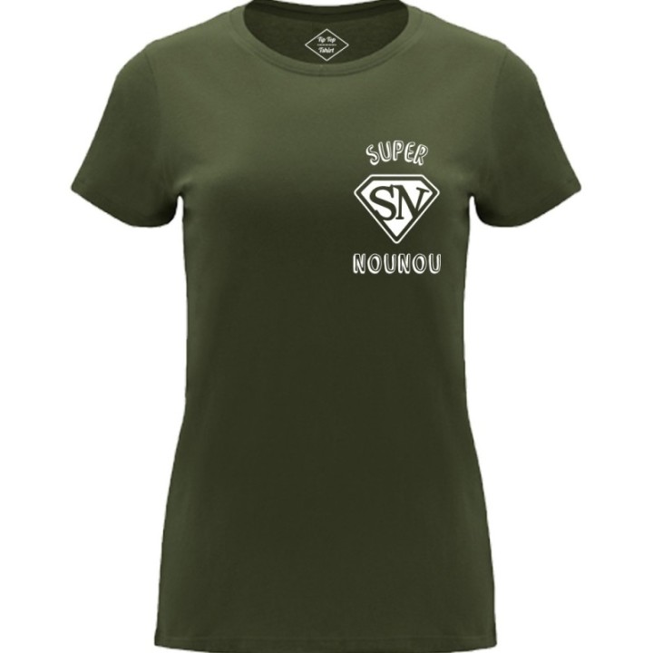 Tip Top Tshirt - T-shirt Femme Super Nounou - Made in France