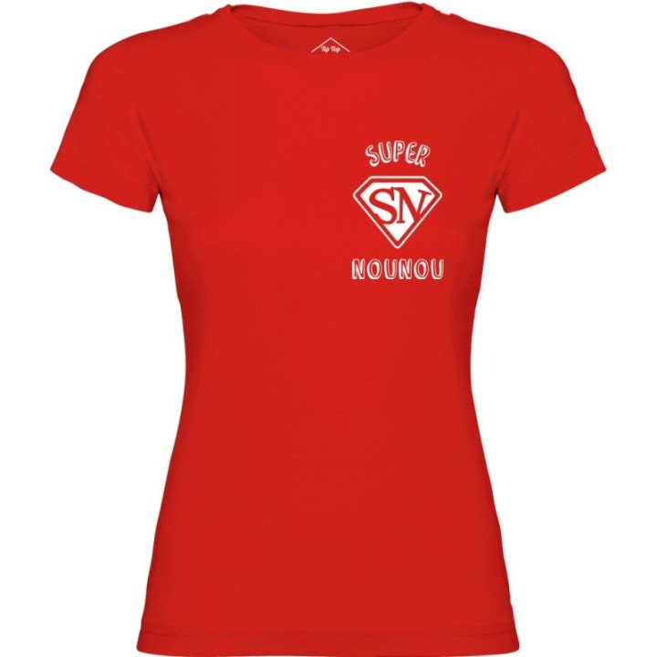 Tip Top Tshirt - T-shirt Femme Super Nounou - Made in France