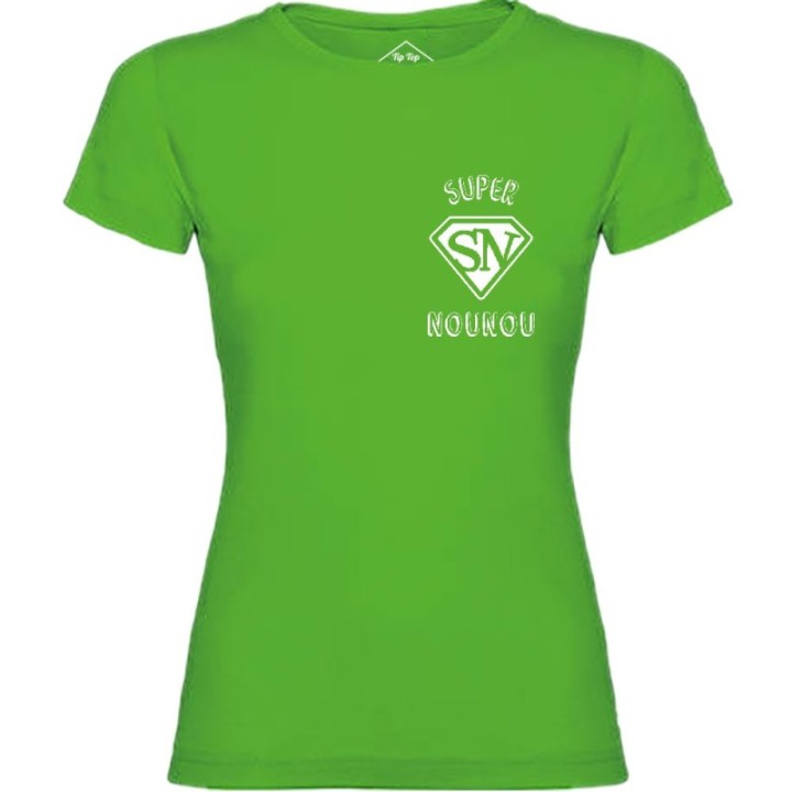 Tip Top Tshirt - T-shirt Femme Super Nounou - Made in France
