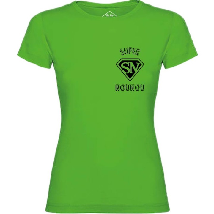 Tip Top Tshirt - T-shirt Femme Super Nounou - Made in France