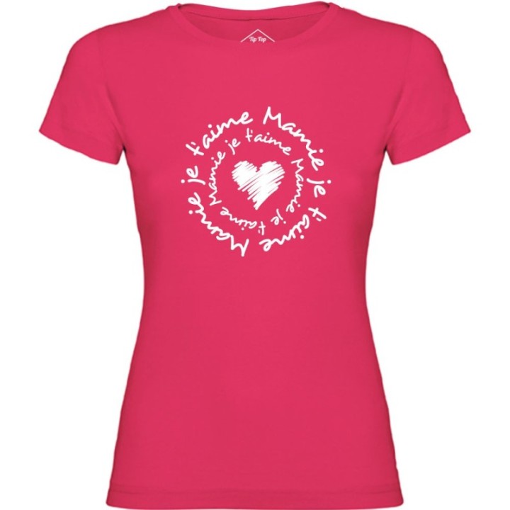 Tip Top Tshirt - T-shirt Femme Mamie je t'aime - Made in France