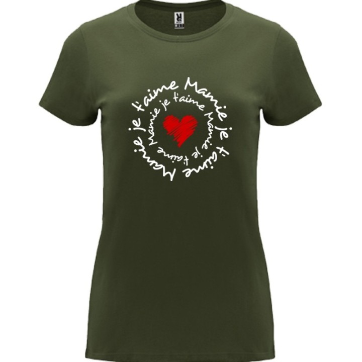 Tip Top Tshirt - T-shirt Femme Mamie je t'aime - Made in France