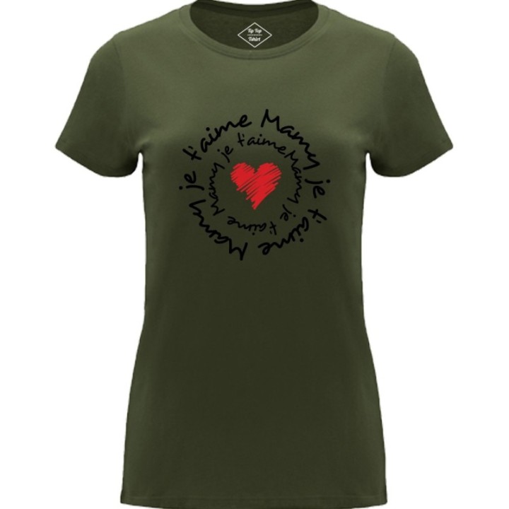 Tip Top Tshirt - T-shirt Femme Mamy je t'aime - Made in France