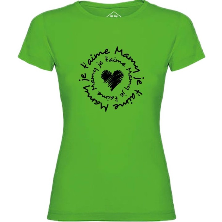 Tip Top Tshirt - T-shirt Femme Mamy je t'aime - Made in France
