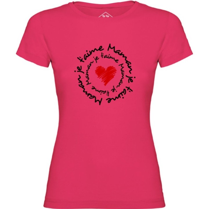 Tip Top Tshirt - T-shirt Femme Maman je t'aime - Made in France