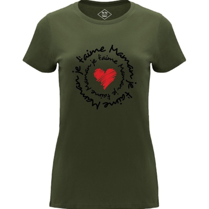 Tip Top Tshirt - T-shirt Femme Maman je t'aime - Made in France