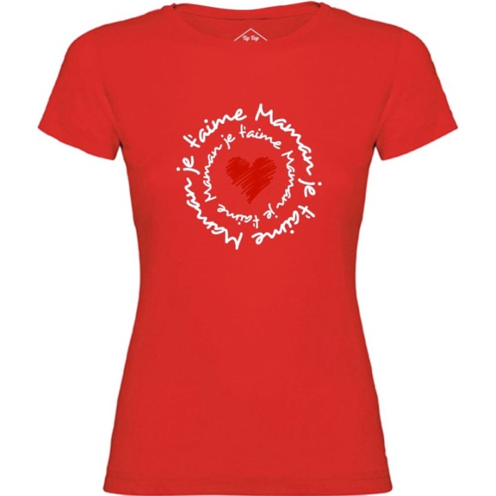 Tip Top Tshirt - T-shirt Femme Maman je t'aime - Made in France