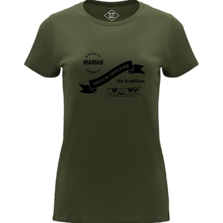 Tip Top Tshirt - T-shirt Femme Nouveau challenge : Meilleure Mamy - Made in France