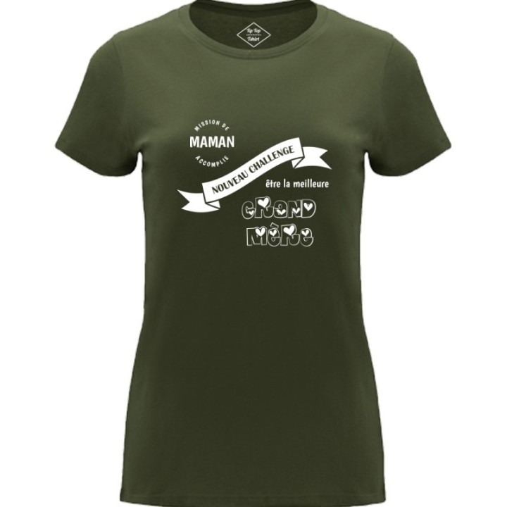 Tip Top Tshirt - T-shirt Femme Nouveau challenge : Meilleure Grand-Mère - Made in France