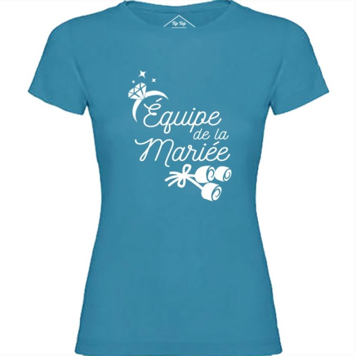Tip Top Tshirt - T-shirt Femme Equipe de la mariée - Made in France