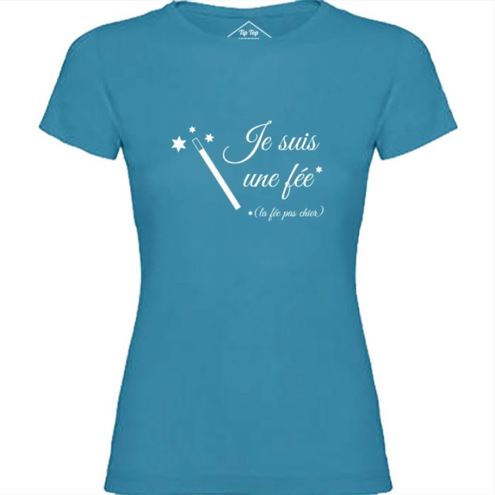 Tip Top Tshirt - T-shirt Femme La fée pas chier - Made in France