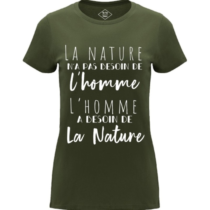 Tip Top Tshirt - T-shirt Femme L'homme et la nature - Made in France