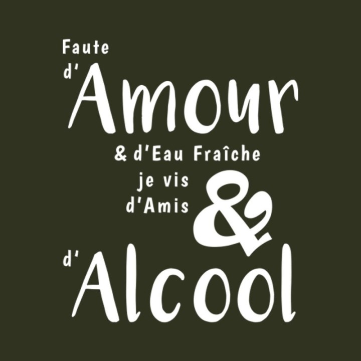 Tip Top Tshirt - T-shirt Femme Amour & Alcool - Made in France
