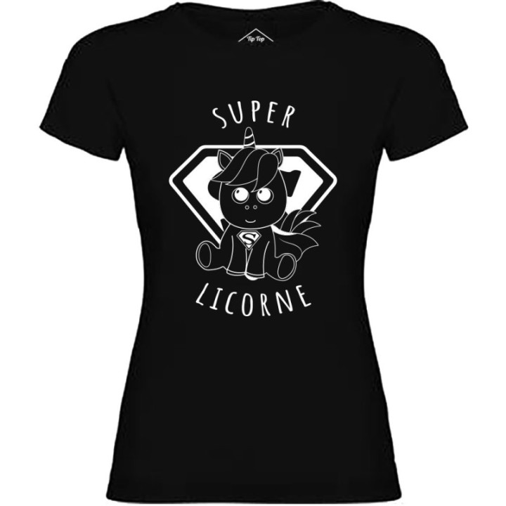 Tip Top Tshirt - T-shirt Femme Super Licorne - Made in France