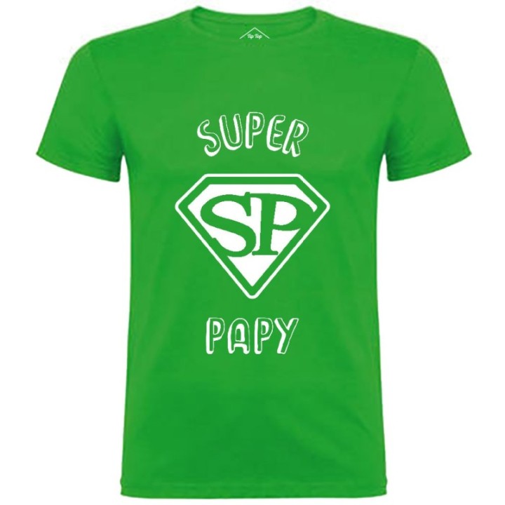 Tip Top Tshirt - T-shirt Homme Super Papy - Made in France