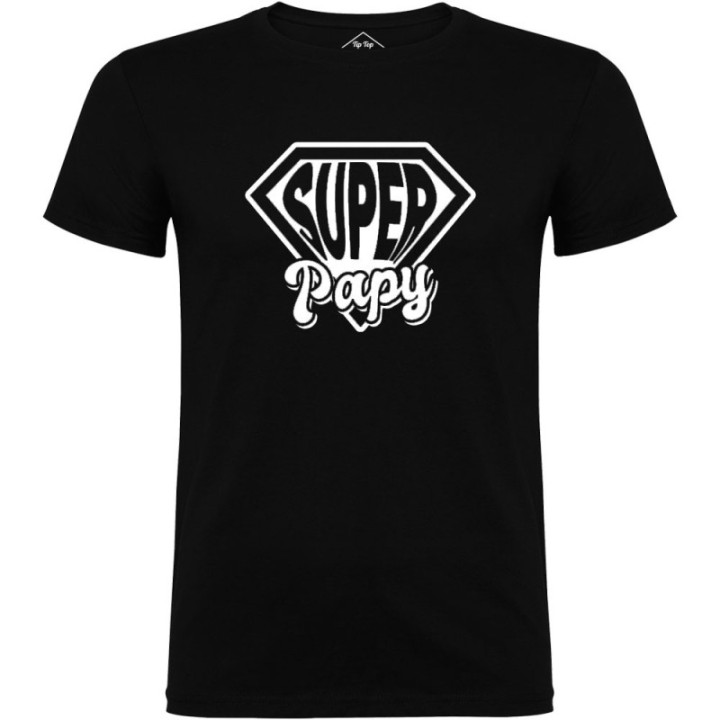 Tip Top Tshirt - T-shirt Homme Super Papy - Made in France