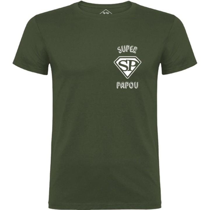 Tip Top Tshirt - T-shirt Homme Super Papou - Made in France