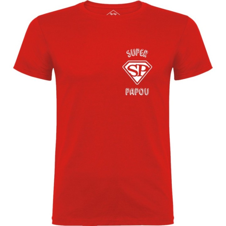 Tip Top Tshirt - T-shirt Homme Super Papou - Made in France
