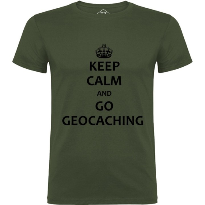 Tip Top Tshirt - T-shirt Homme Keep calm and go geocaching - Made in France