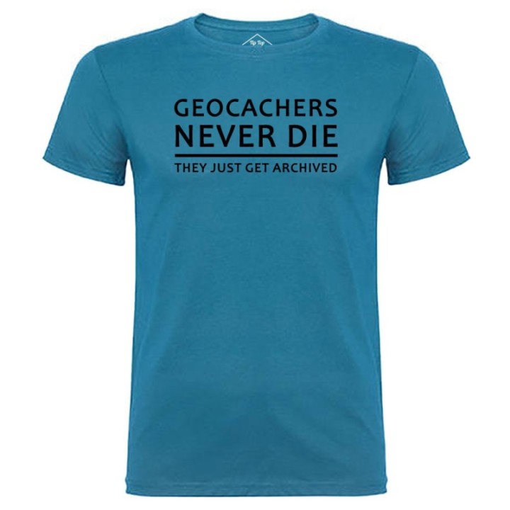 Tip Top Tshirt - T-shirt Homme Geocachers never die - Made in France