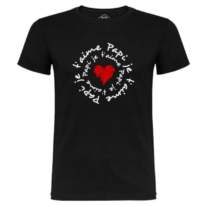 Tip Top Tshirt - T-shirt Homme Papi je t'aime - Made in France