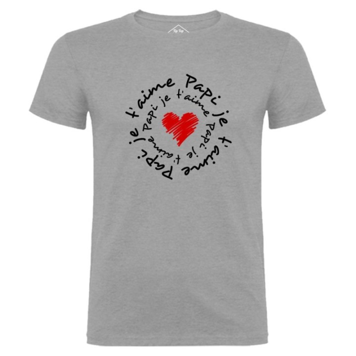 Tip Top Tshirt - T-shirt Homme Papi je t'aime - Made in France
