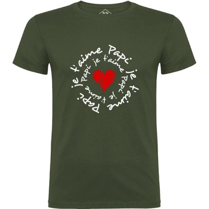 Tip Top Tshirt - T-shirt Homme Papi je t'aime - Made in France