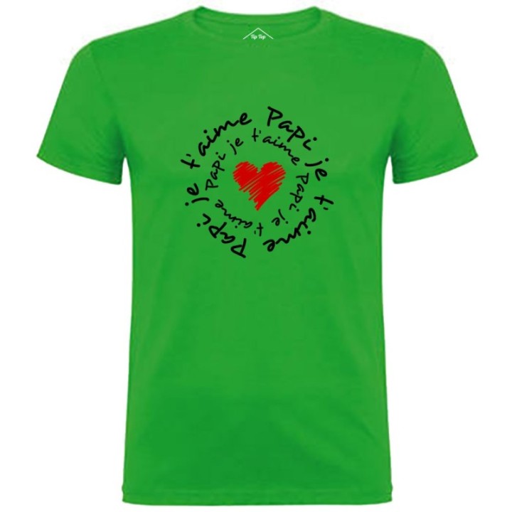 Tip Top Tshirt - T-shirt Homme Papi je t'aime - Made in France