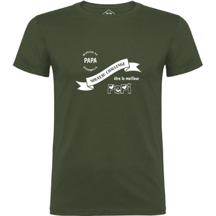 Tip Top Tshirt - T-shirt Homme Nouveau challenge : Meilleur Papi - Made in France