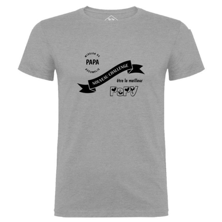Tip Top Tshirt - T-shirt Homme Nouveau challenge : Meilleur Papy - Made in France
