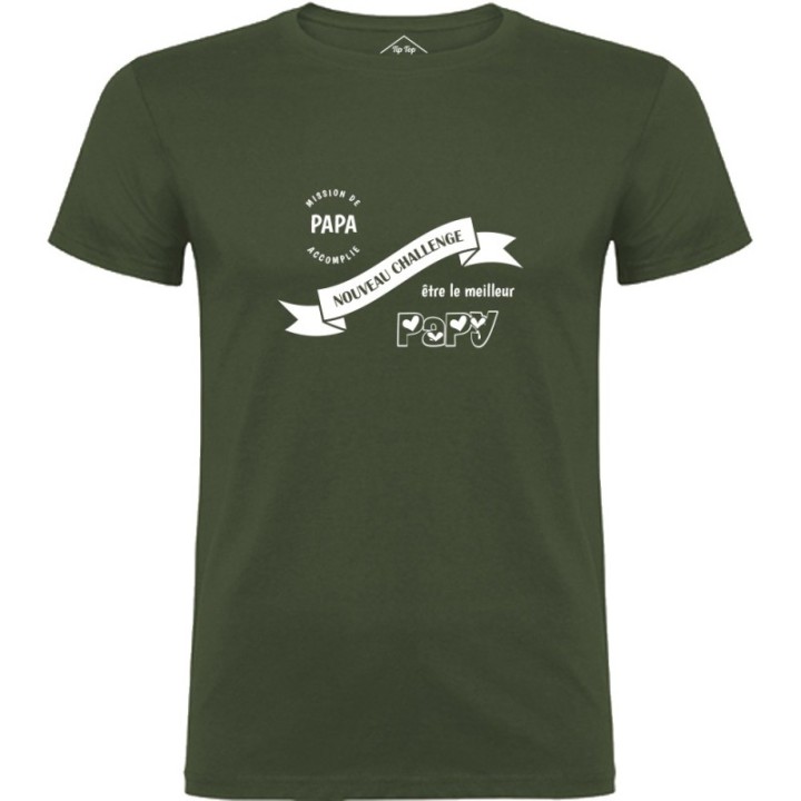 Tip Top Tshirt - T-shirt Homme Nouveau challenge : Meilleur Papy - Made in France
