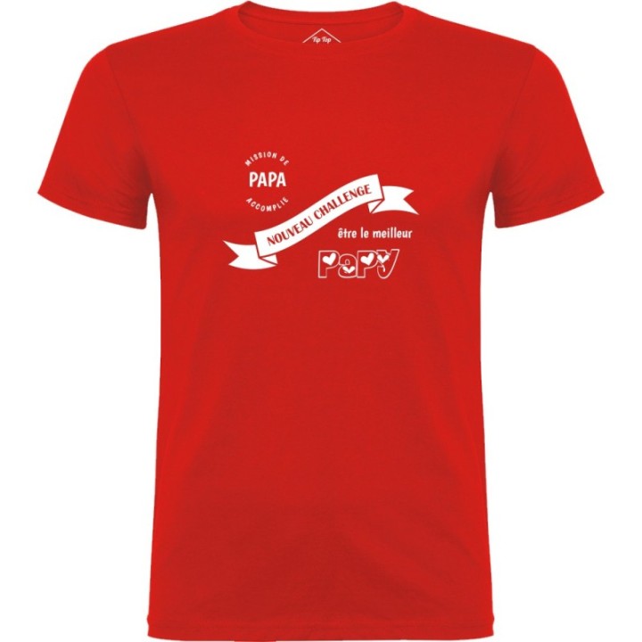 Tip Top Tshirt - T-shirt Homme Nouveau challenge : Meilleur Papy - Made in France