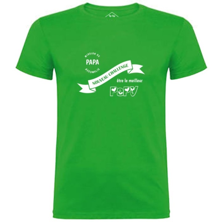 Tip Top Tshirt - T-shirt Homme Nouveau challenge : Meilleur Papy - Made in France