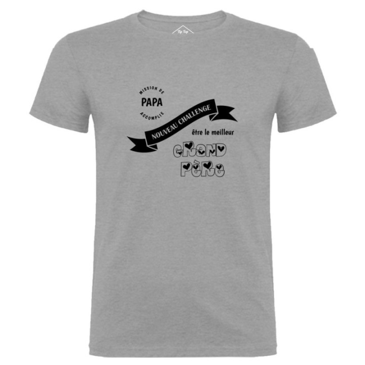 Tip Top Tshirt - T-shirt Homme Nouveau challenge : Meilleur grand-père - Made in France
