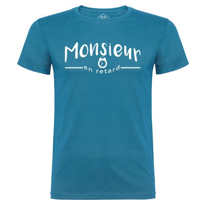 Tip Top Tshirt - T-shirt Homme Monsieur en retard - Made in France
