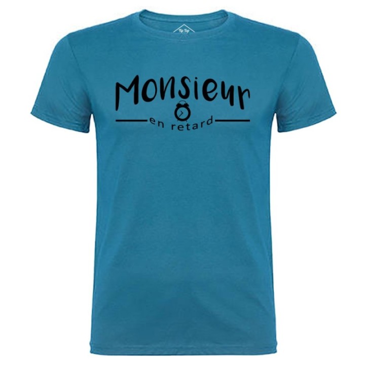 Tip Top Tshirt - T-shirt Homme Monsieur en retard - Made in France