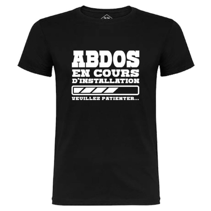 Tip Top Tshirt - T-shirt Homme Abdos en cours d'installation - Made in France