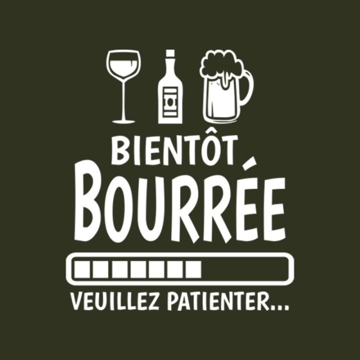 Tip Top Tshirt - T-shirt Homme Bientôt bourré - Made in France