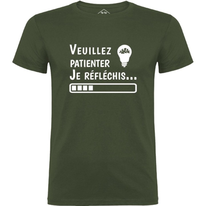 Tip Top Tshirt - T-shirt Homme Je réfléchis - Made in France