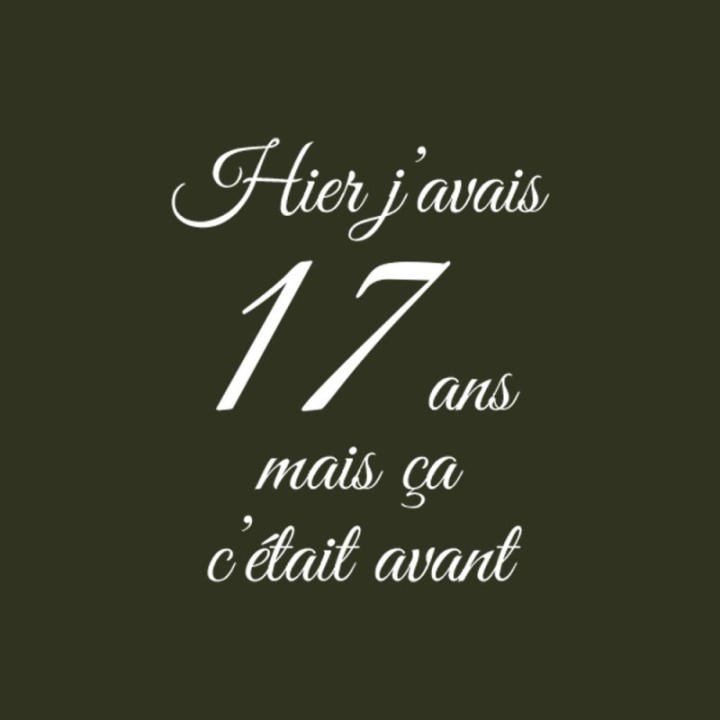 Tip Top Tshirt - T-shirt Homme Hier j'avais 17 ans... - Made in France