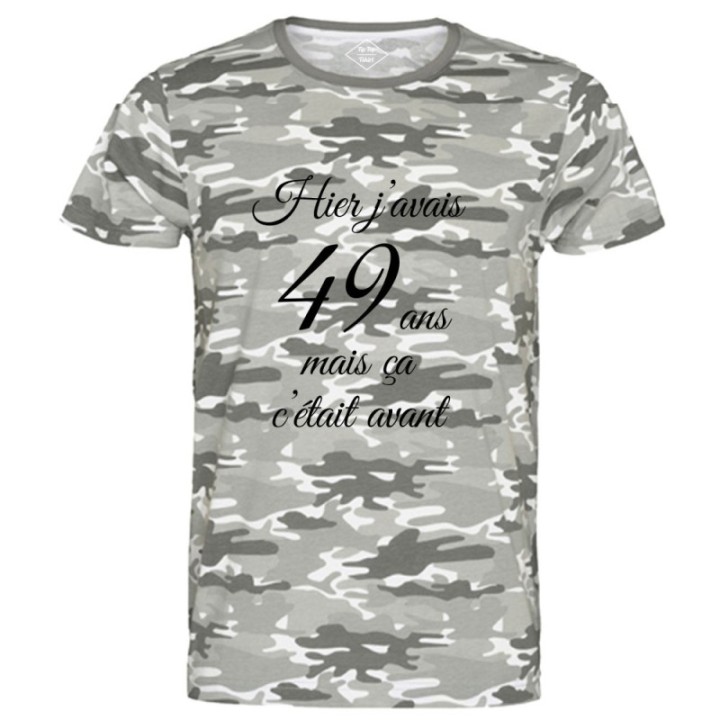 Tip Top Tshirt - T-shirt Homme Hier j'avais 49 ans... - Made in France