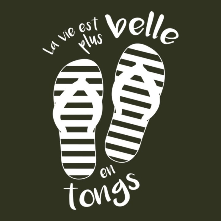 Tip Top Tshirt - T-shirt Homme La vie est plus belle en tongs - Made in France