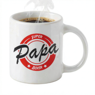 Tip Top Tshirt - Mug Super Papa biker - Made in France