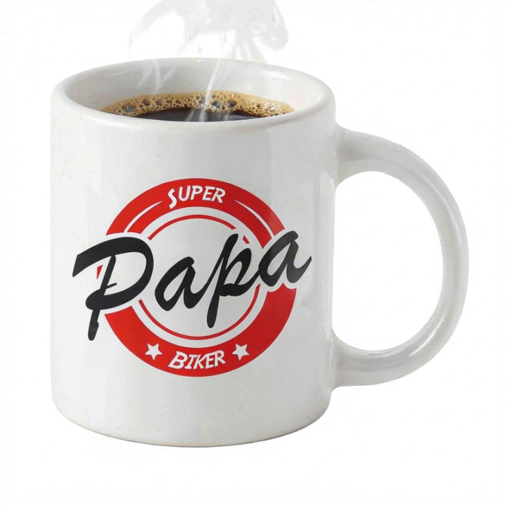 Tip Top Tshirt - Mug Super Papa biker - Made in France