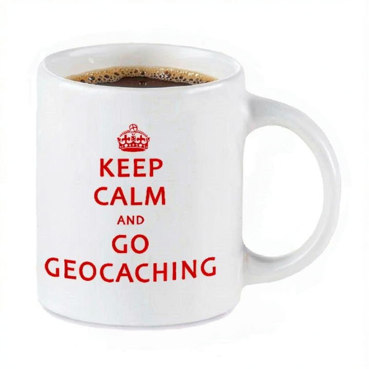 Tip Top Tshirt - Mug Keep calm & Go geocaching - Made in France